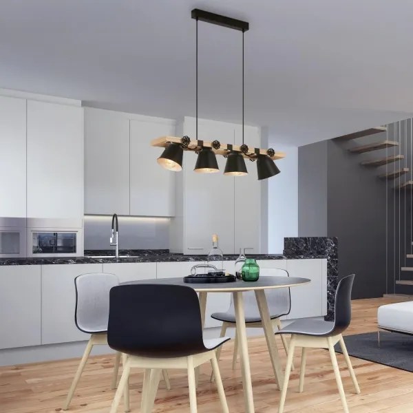 Brilo - Luster na lanku TALLE 4xE27/40W/230V