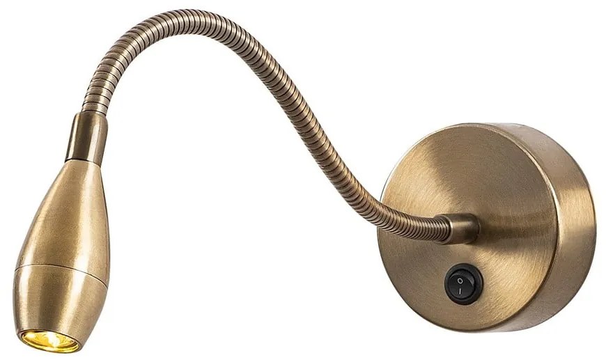 LED nástenné svietidlo v zlatej farbe Reading – Opviq lights