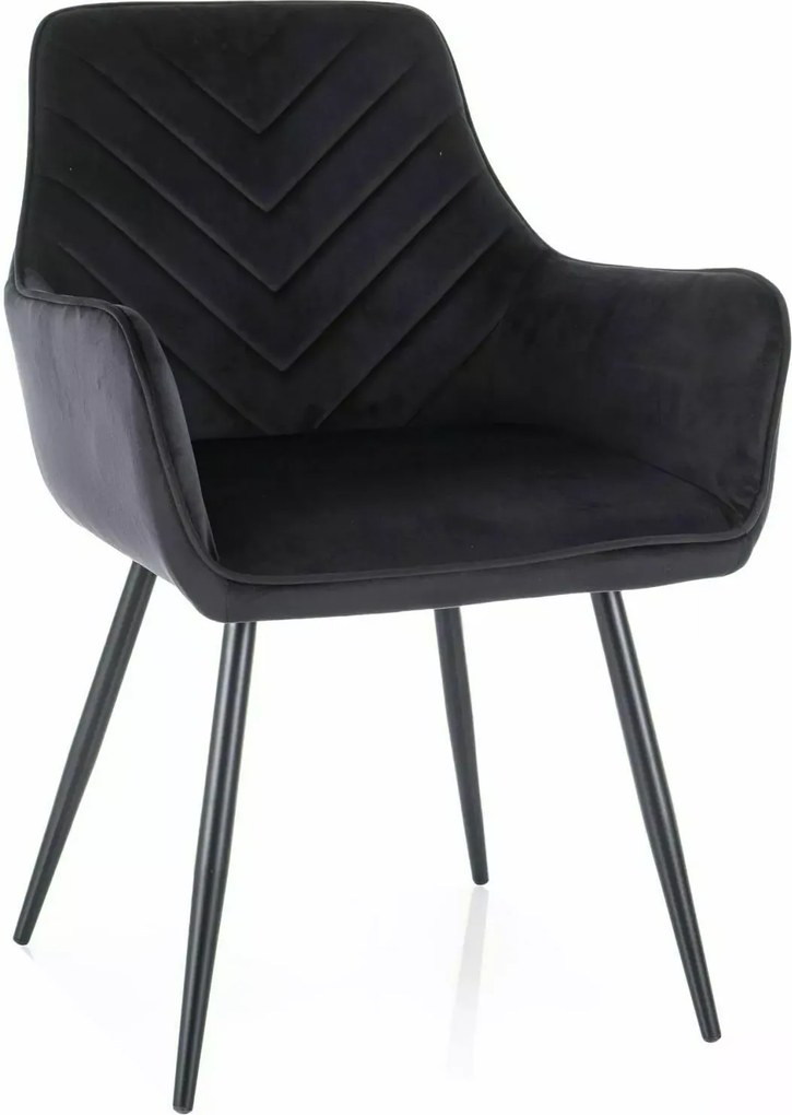 SI Fig Velvet stolička čierna