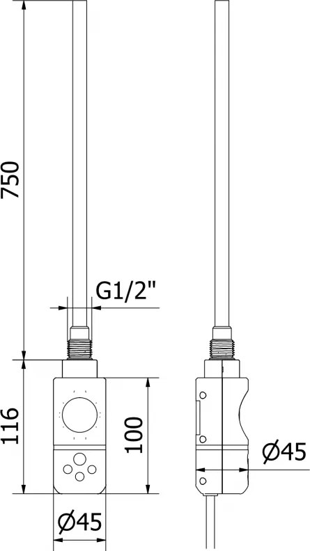 Mexen Ares, elektrické vykurovacie teleso 1800 x 600 mm, 900 W, biela, W102-1800-600-2900-20