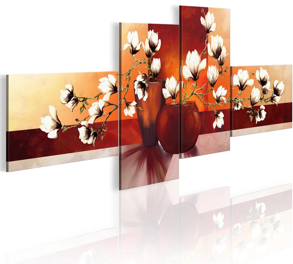 Artgeist Obraz - Magnolia - impression Veľkosť: 100x45, Verzia: Standard