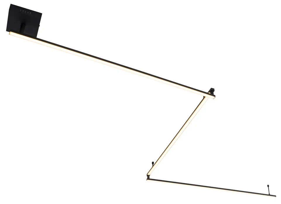 Čierne stropné svietidlo 300 cm vrátane LED 3-stupňové stmievateľné nastaviteľné - Annuschka