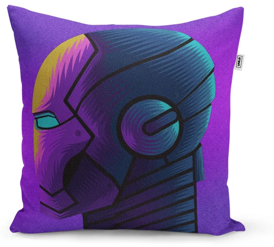 Sablio Vankúš Iron Man Helma na fialovej - 40x40 cm
