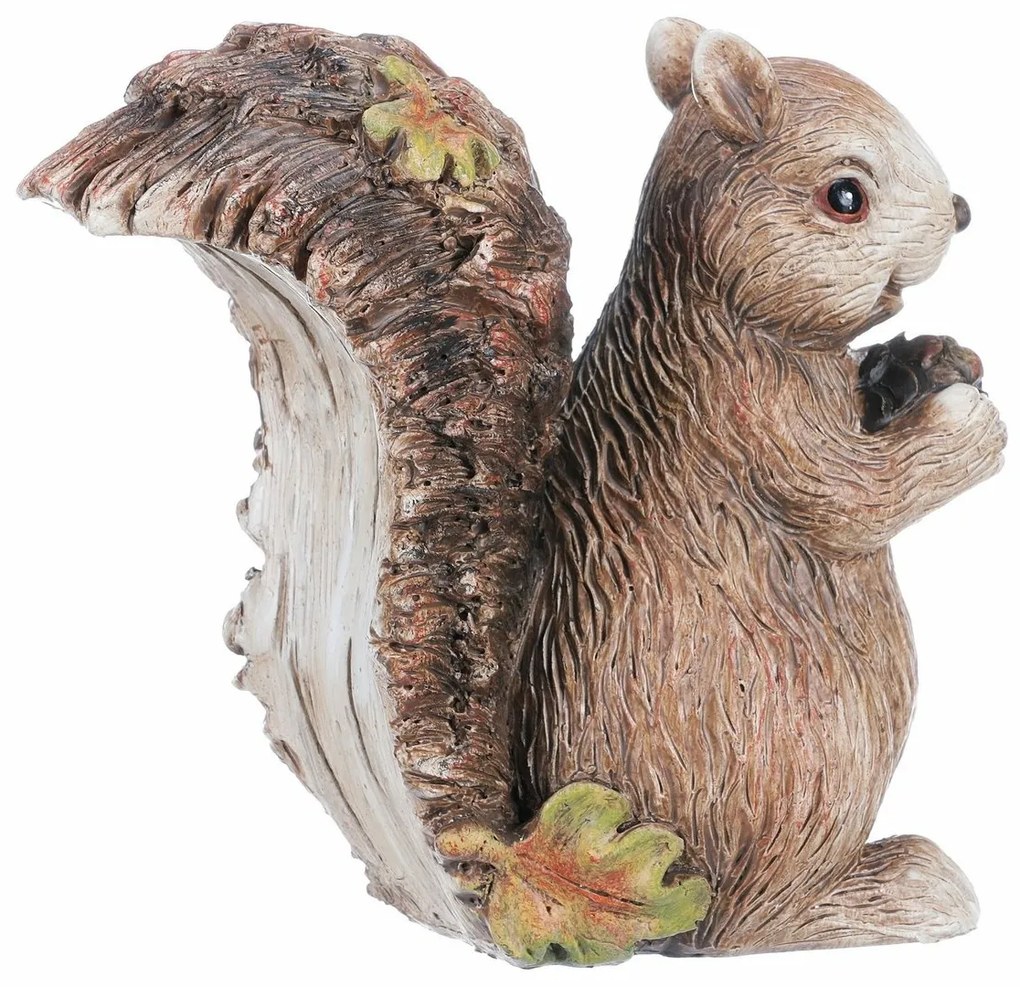 Záhradná dekorácia Veverička, 16 x 15 x 6 cm, polyresin