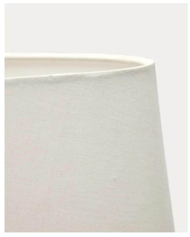 Čierno-biela stolová lampa s textilným tienidlom (výška 72 cm) Foixa – Kave Home