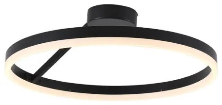 LED Stmievateľný prisadený luster LED/40W/230V 3000-6500K čierna + diaľkové ovládanie