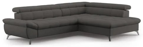 Rozkladacia rohová sedacia súprava do L MARANO pravá čierna