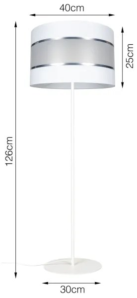 Stojacia lampa CORAL 1xE27/60W/230V biela