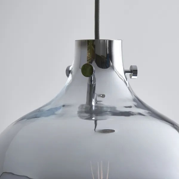 Endon 96442 - Luster na lanku PANTHER 1xE27/10W/230V lesklý chróm/dymová