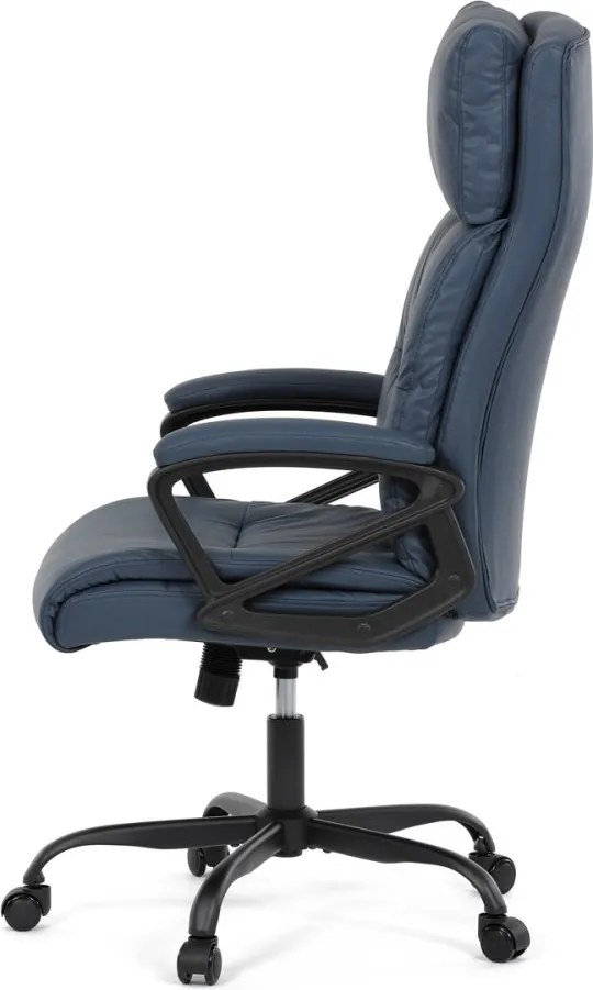Kancelárske kreslo PEDRO — ekokoža, modrá