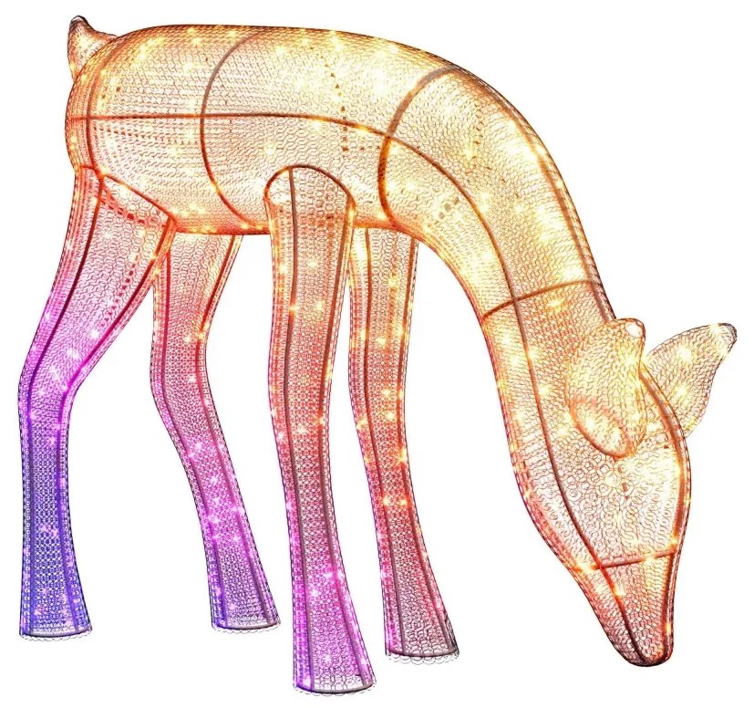 Twinkly TW3RD140SPP-TEU - LED RGBW Stmievateľný vonkajší sob 160xLED IP44 Wi-Fi