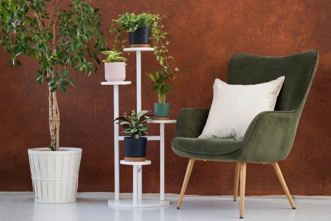 Stojan na kvety FINO biely