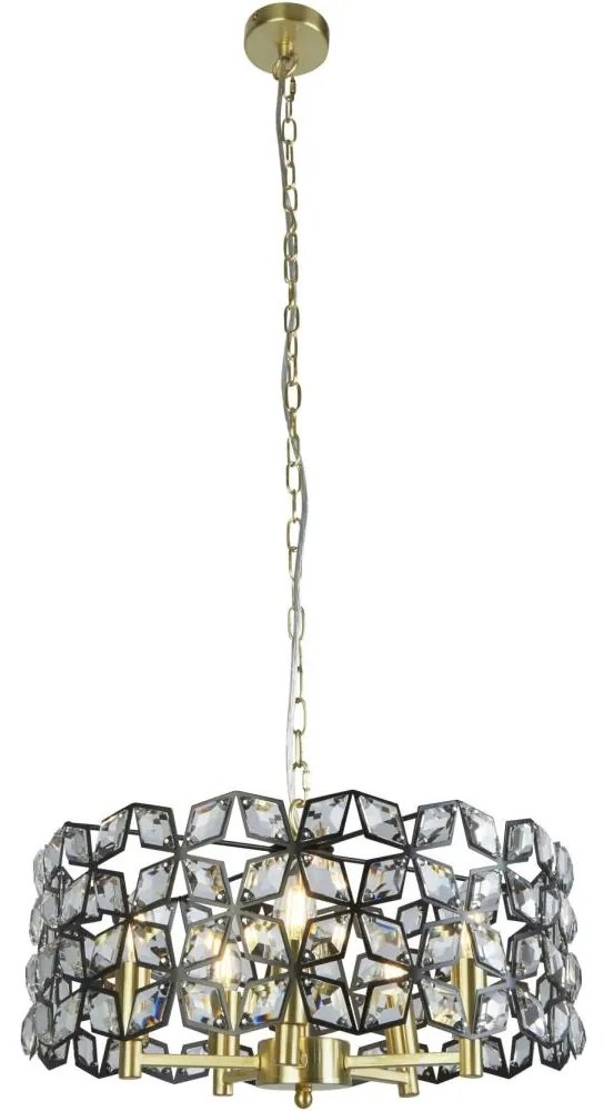 Searchlight 59811-5BSB - Luster na reťazi IRIS 5xE14/60W/230V mosadz