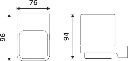 Nimco Držiak na kefky MAYA čierna - MAC 29058C-90