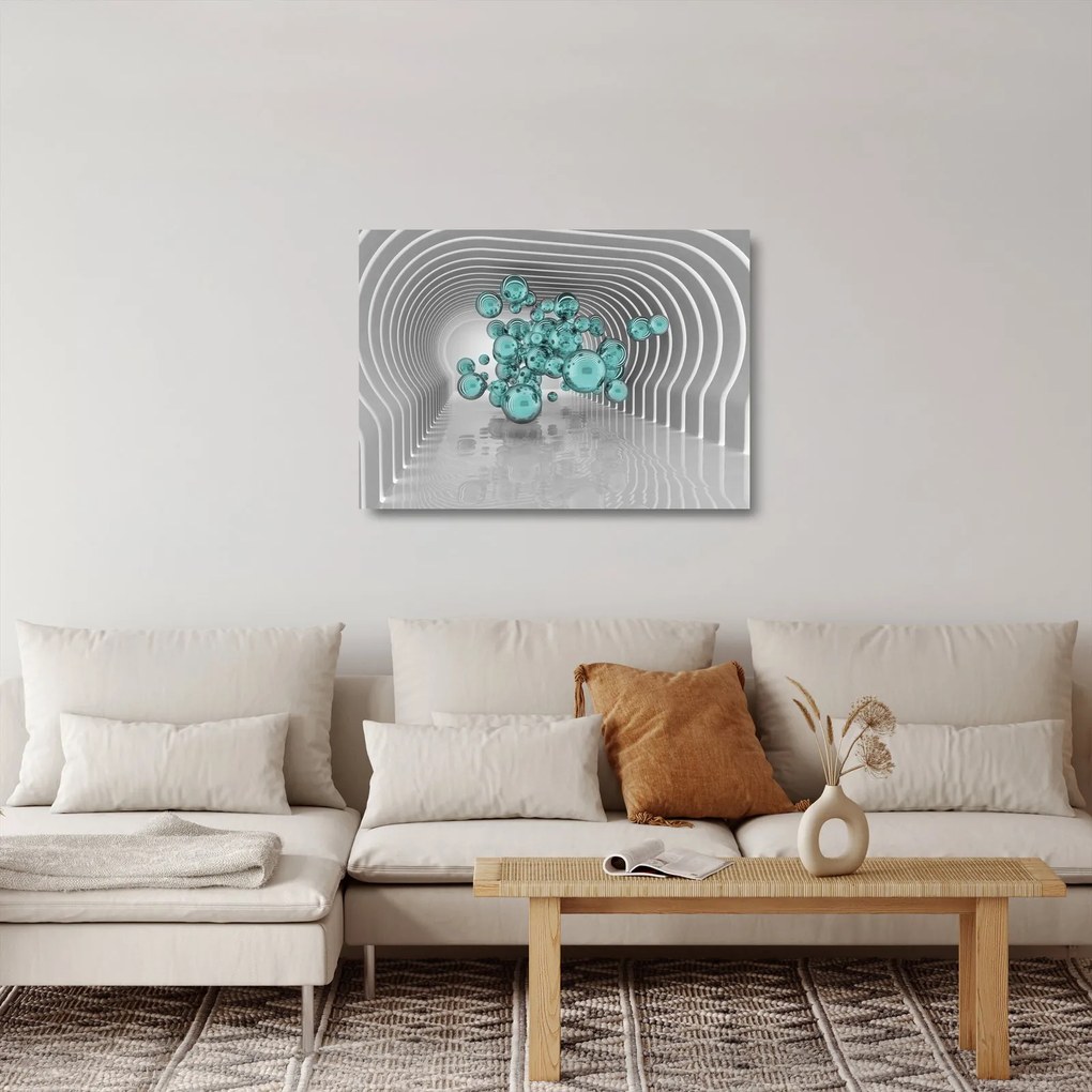 Sklenený obraz - Bubliny (70x50 cm)
