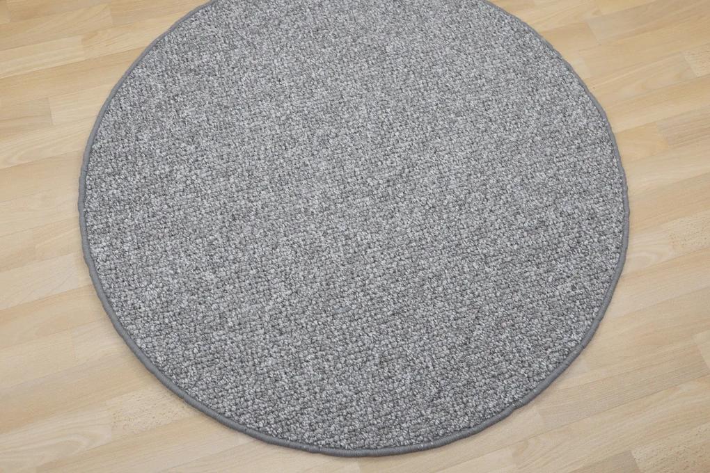Vopi koberce Kusový koberec Wellington sivý kruh - 100x100 (priemer) kruh cm