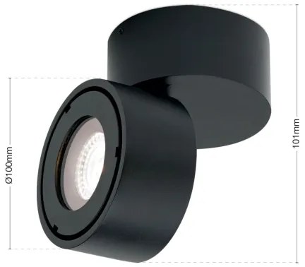 Orion AL 11-1220 - LED kúpeľňové bodové svietidlo HARVEY LED/15W/230V IP65 čiern