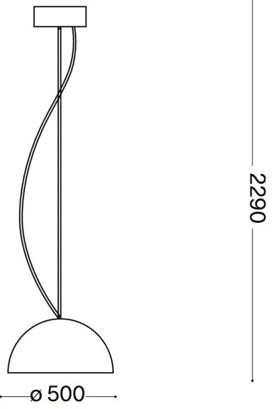 Ideal Lux - Luster na lanku FOLK 1xE27/60W/230V pr. 50 cm hnedá