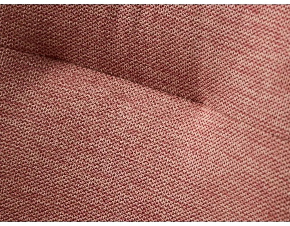 Ružové čalúnené jedálenské kreslo s podrúčkami Roxana – Unique Furniture