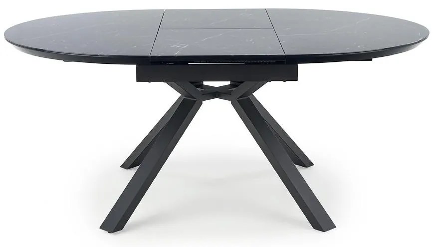 Rozkladací stôl Vertigo 130/180x130cm Čierna Marmur/Čierna