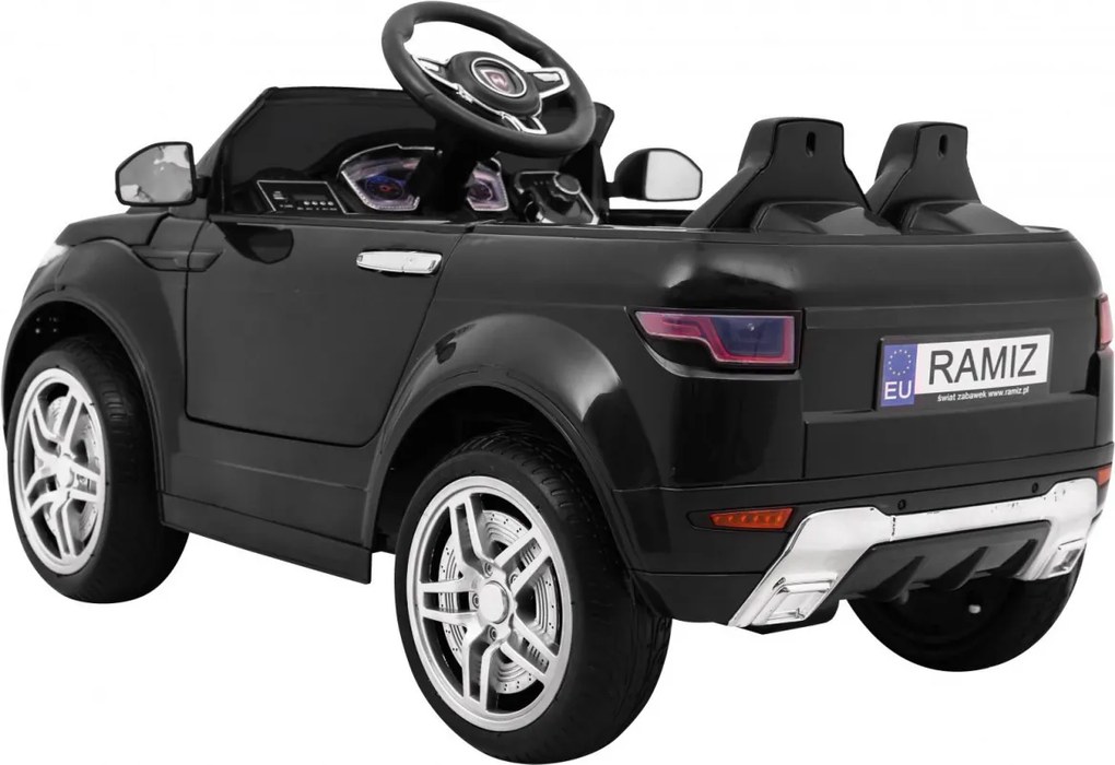 Ramiz Elektrické autíčko Rapid Racer pre deti, čierne SUV + diaľkové ovládanie