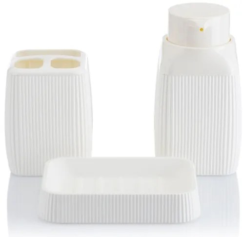 Kúpeľňový set CRYSTAL 5 ks biela