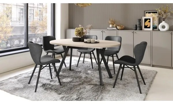 Jedálenský stôl ARTUR béžový/čierny