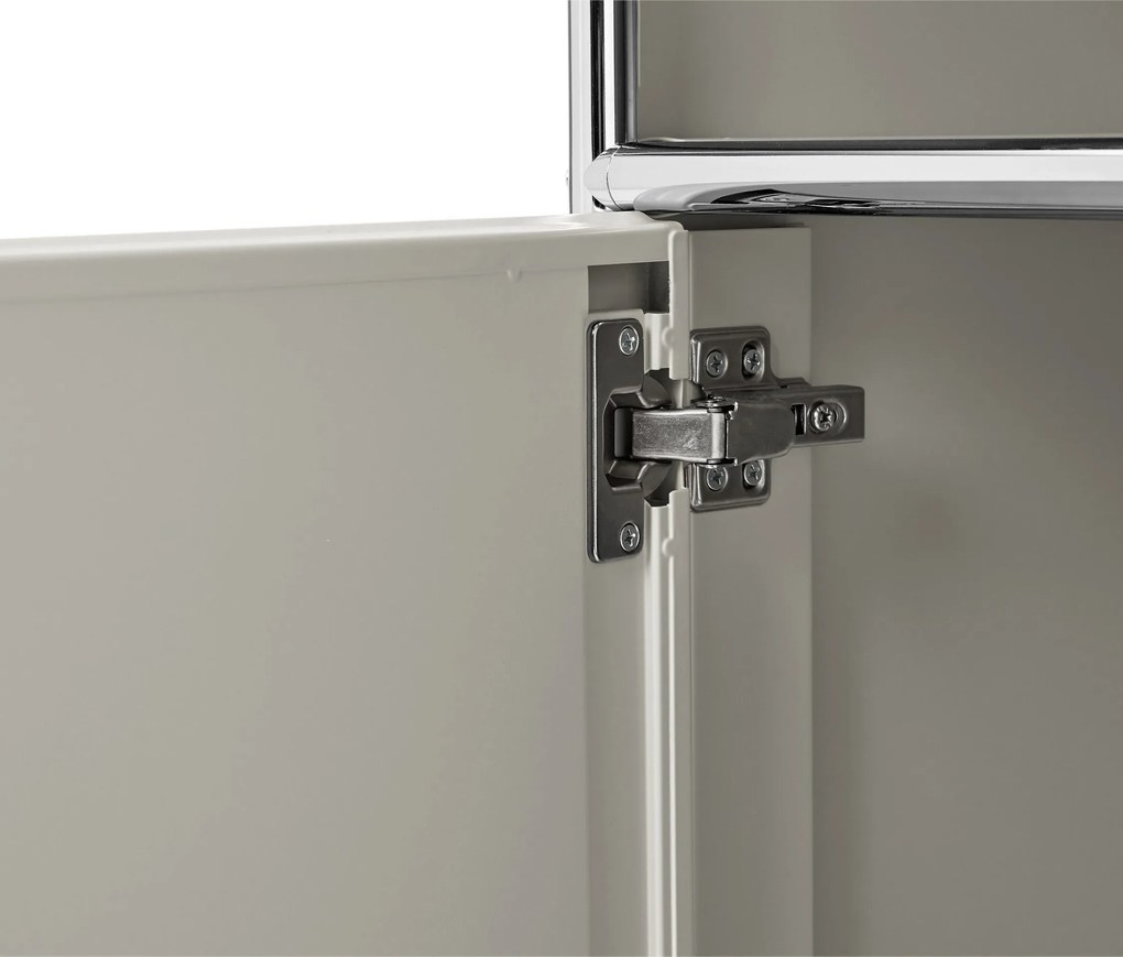 Kovový príborník »CN3 Kids« s 3 dvierkami, svetlosivý