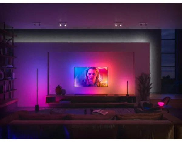 Philips - LED RGB Stmievateľná stolná lampa Hue LED/12W/230V 2000-6500K čierna
