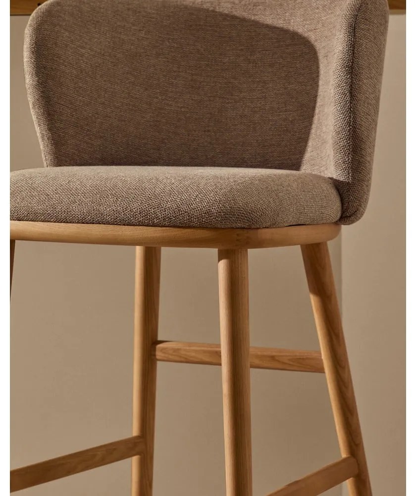 Svetlohnedá barová stolička (výška sedadla 65 cm) Ciselia – Kave Home