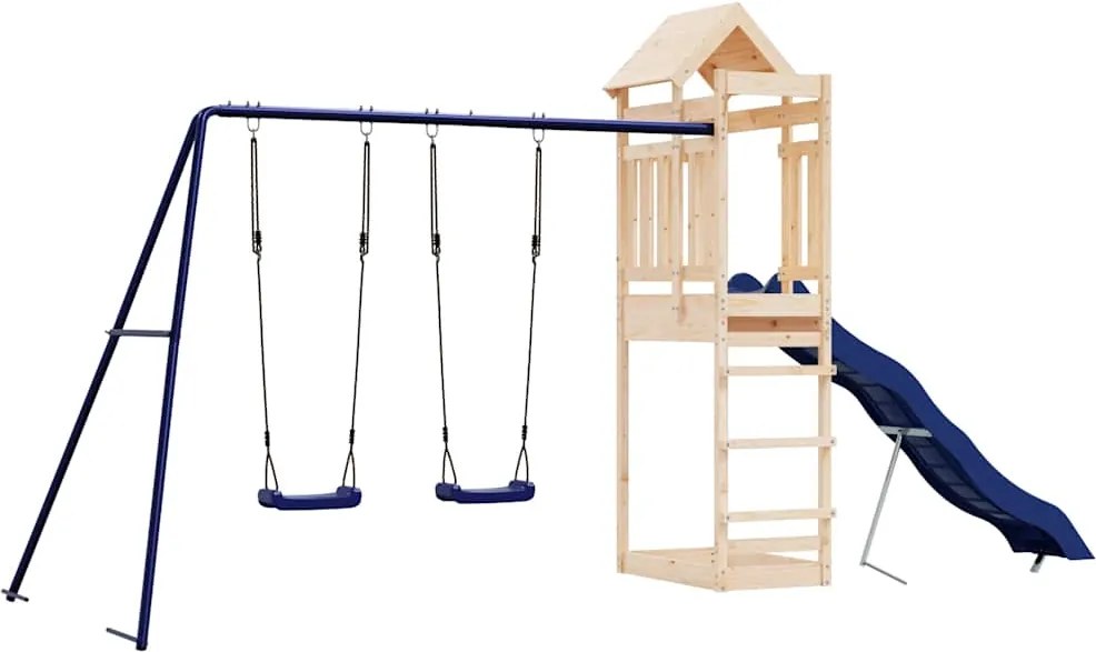 vidaXL Vonkajšia súprava na hranie masívna borovica