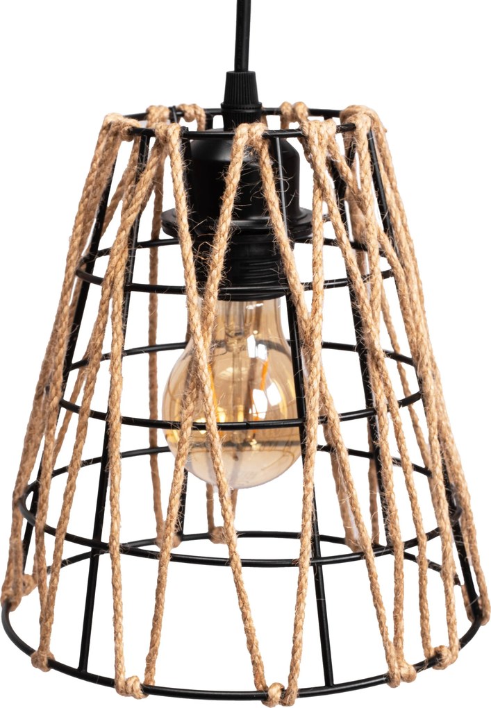 Toolight Toolight, stropné svietidlo 1xE27 APP1318-1CP, čierna-hnedá, OSW-02408