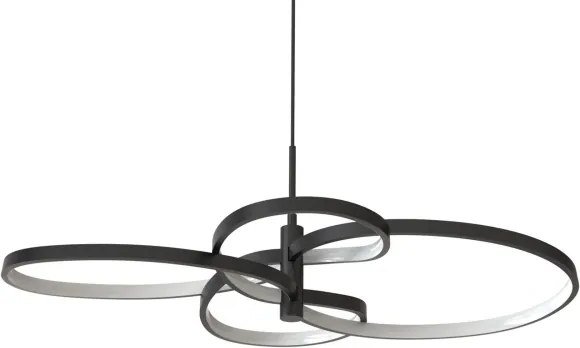 LED luster na lanku RIBBON LED/37W/230V 4000K čierna