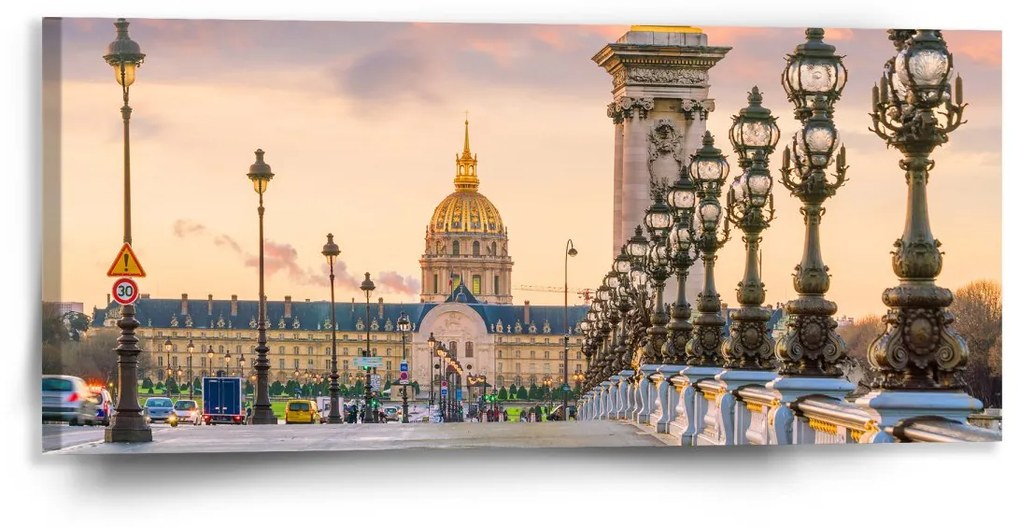 Sablio Obraz Paríž Elysejský palác - 110x50 cm