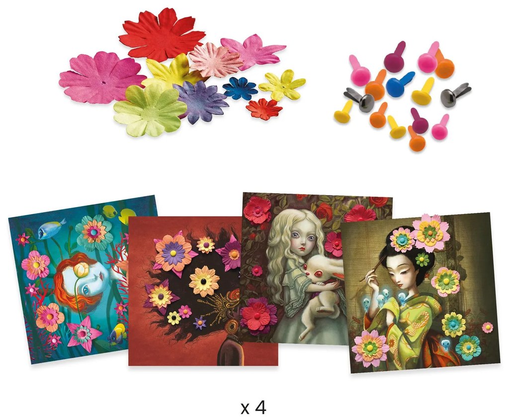 Kreatívna hra s 3D papierovými kvetinami