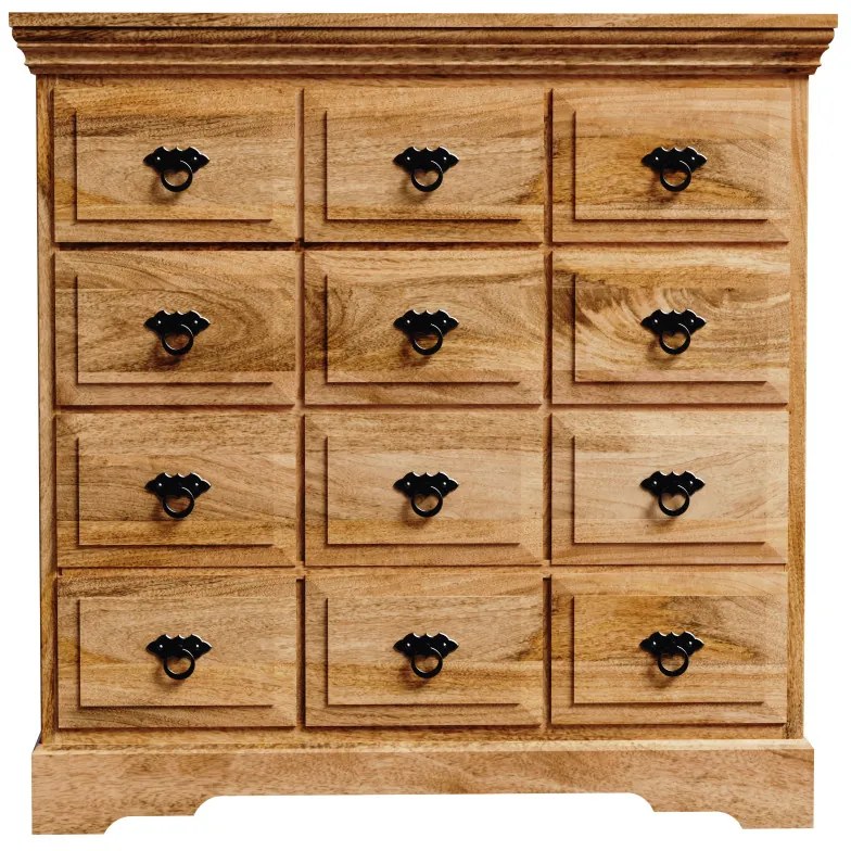 Komoda Guru 90x90x45 indický masív mango Mango natural