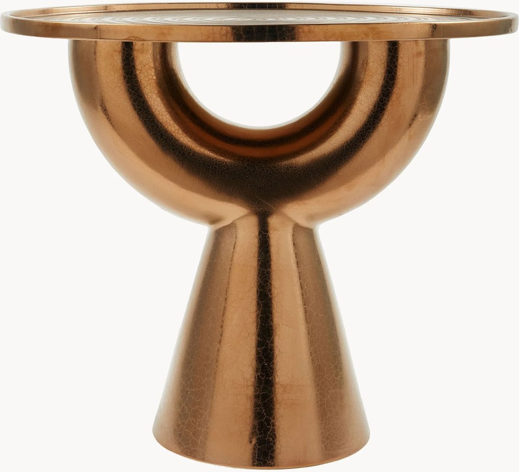 Okrúhly keramický pomocný stolík Anish