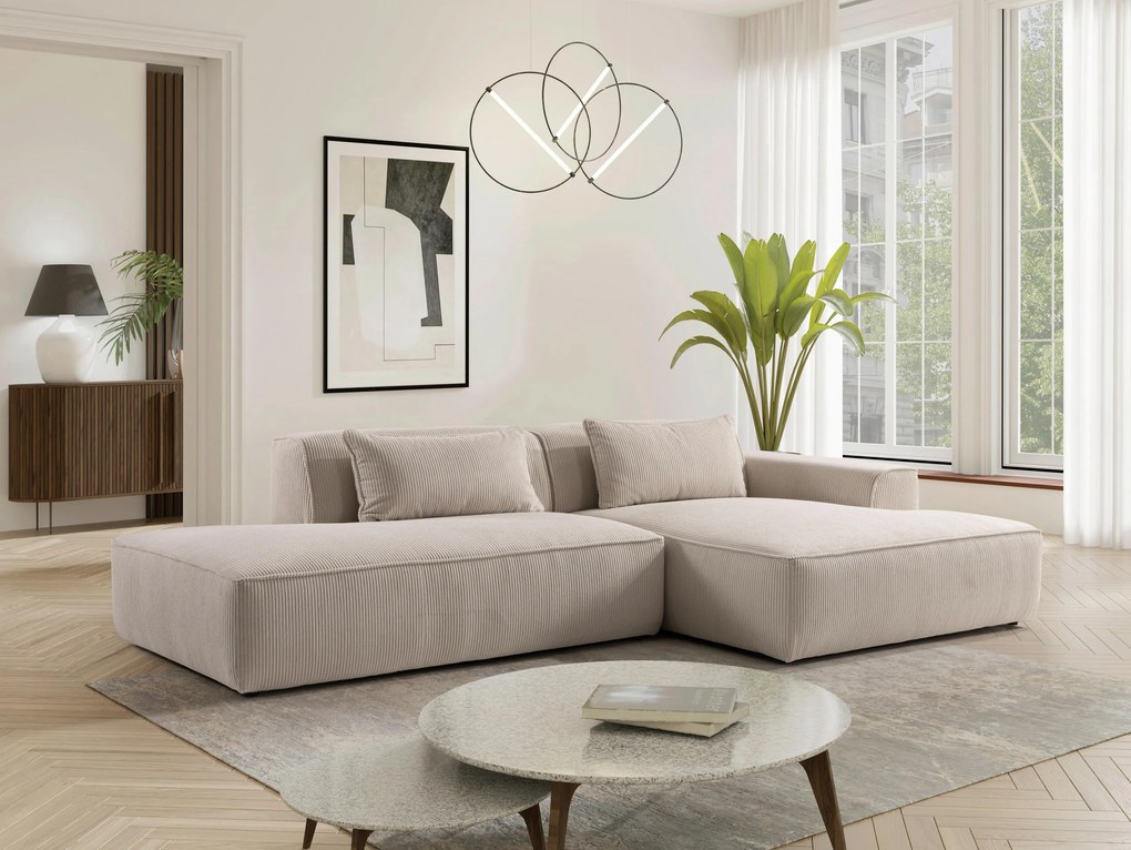 XXXLutz ROHOVÁ SEDAČKA, plast, textil, kompozitné drevo, béžová MID.YOU - Sedačky - 000694009608