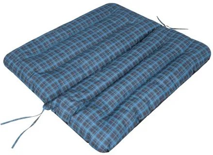 Vankúš na hojdačku ANIA 150 cm károvaný, modrý