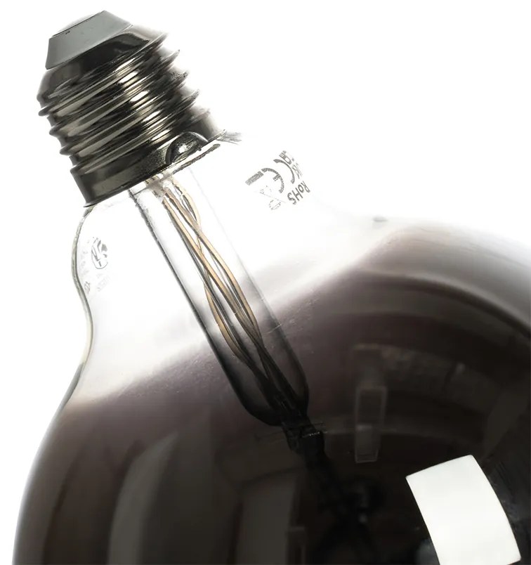 Sada 5 inteligentných LED žiaroviek E27 G125 čierne 4W 60lm 1800-3000K