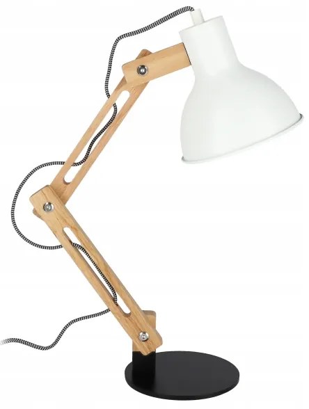Stolná lampa 1xE27/40W/230V biela/čierna