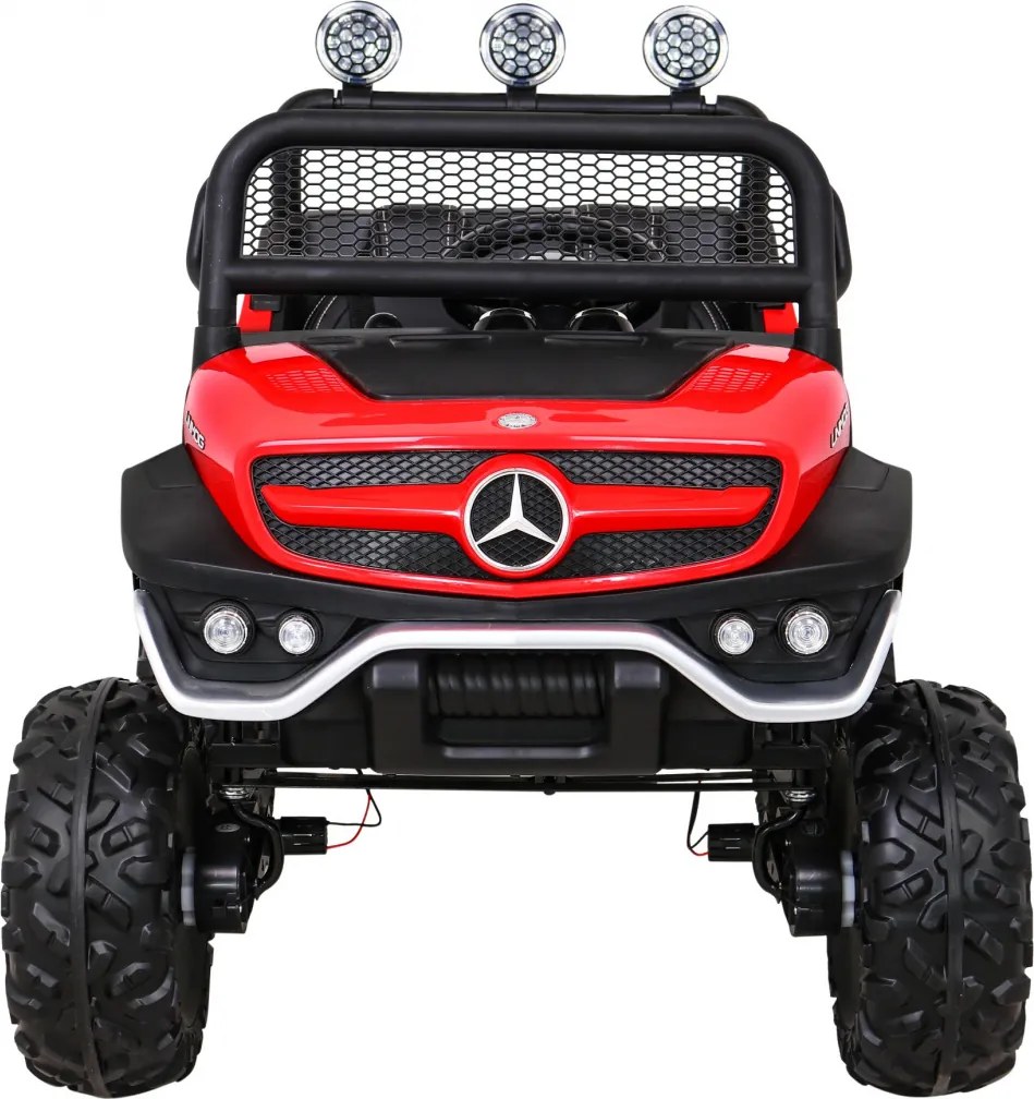 Ramiz Mercedes Benz Unimog pre deti Off-road Červená + pohon 4x4 + diaľkové ovládanie