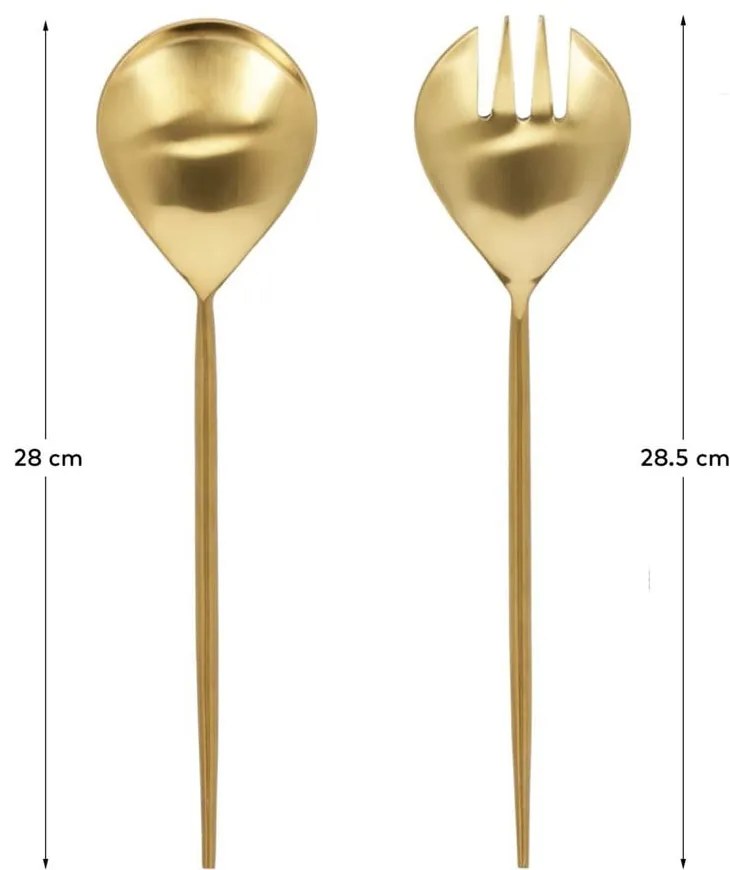 Antikoro šalátový príbor 2 ks Lite – Kave Home