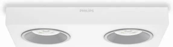 Philips 31212/31/16 stropné bodové LED svietidlo Quine 2x4,5W,1000lm,2700K, biela
