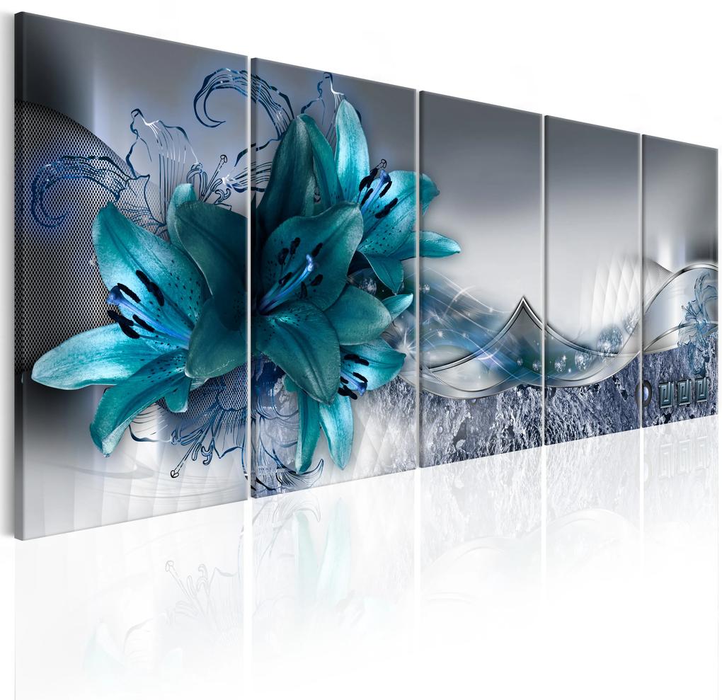 Artgeist Obraz - Arctic Lilies Veľkosť: 200x80, Verzia: Premium Print