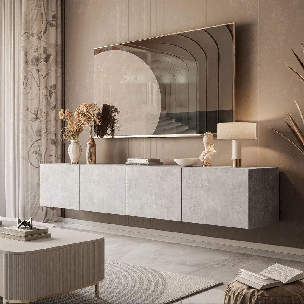 ZÁVESNÝ TV STOLÍK ELEGANTE 200 BETÓN