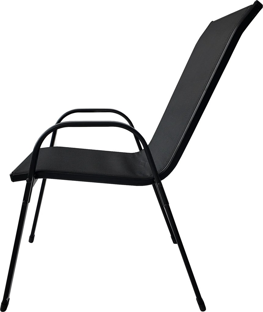 TRENDIE Záhradné stoličky sada 2ks čierne