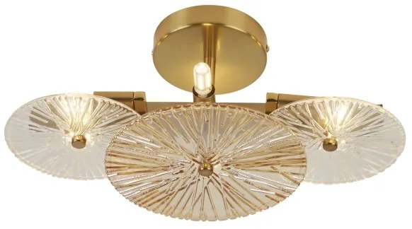 Searchlight 88210-6BZ - Nástenné svietidlo WAGON WHEEL 6xG9/33W/230V mosadz