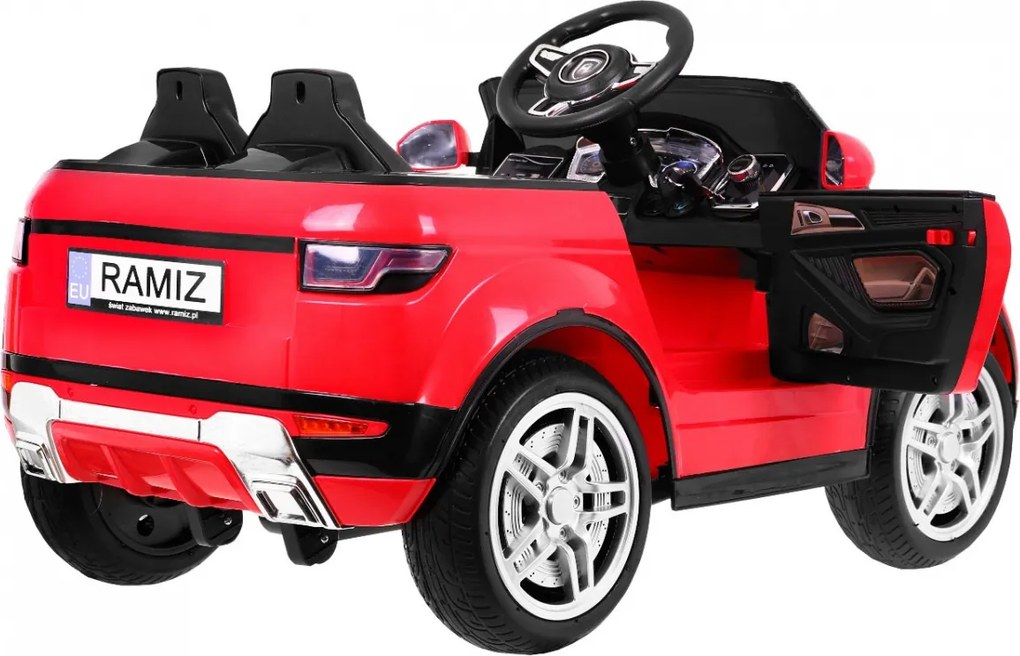 Ramiz Elektrické auto Rapid Racer pre deti, červené SUV + diaľkové ovládanie