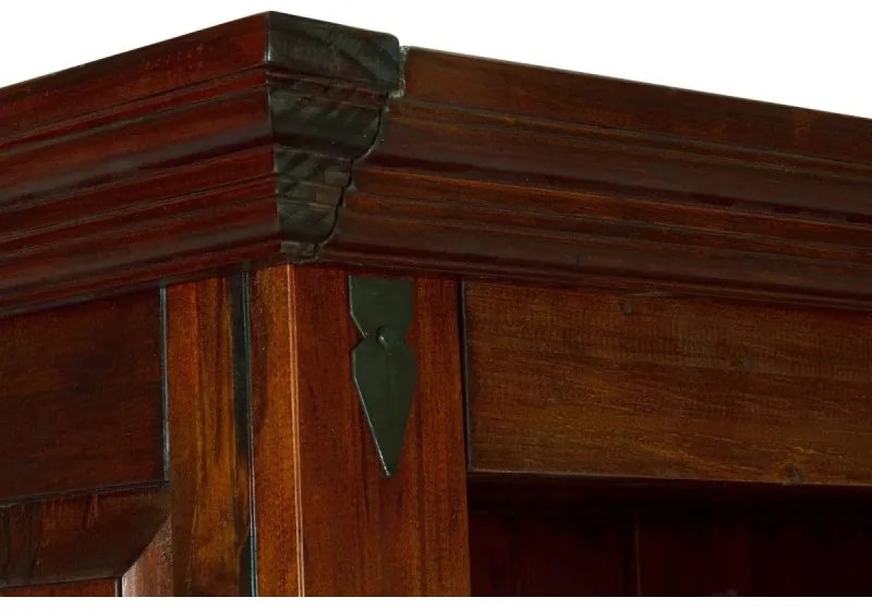 furniture-nabytek.cz - Masívna knižnica Catana z borovicového dreva, lakovaná, hnedá – 97×38×200 cm